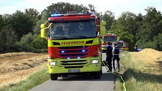 60.000 m² Getreidefeld abgebrannt - Großeinsatz der Feuerwehr Ratingen | 11.07.23