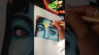 Tere Naina✨ | Krishna Drawing  #shorts #terenaina #drawing #trending #hindugoddrawing