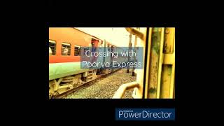 Howrah WAP-7 rolls in with Poorva Express and crosses Mayurakshi Fst Pgr #shorts #poorva_exp #wap7