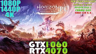 GTX 1060 - RTX 4070 ~ Horizon Forbidden West PC | 1080P, 1440P and 4K Performance Test