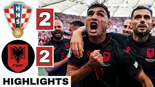 🔴⚪️Croatia vs Albania (2-2) HIGHLIGHTS: Qazim Laçi, Kramarić & Gjasula GOALS | EURO 2024