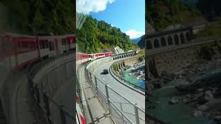 Views You Get to See from Switzerland's 🇨🇭 Train and Cable car|#youtube_shorts #switzerland #shorts