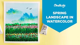 How To Paint A Spring Landscape In Watercolor