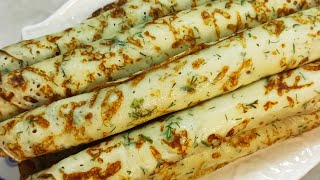 Домашние блинчики с сыром и зеленью, просто и вкусно!