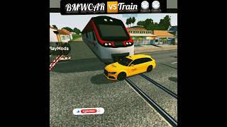 BMW Car 🚘🆚️Train 🚆#bussimulator #bussimulatorindonesia #bussid #ytshorts #viral#shorts #trending tre