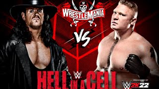 WWE 2K22 - Brock Lesner vs The Undertaker [ Hell In A Cell ] Gameplay | Wrestlemania