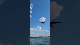 Plane Landing At Boston Logan - ILS Boston.  #boston #loganairport #massachusetts #fyp #fishing