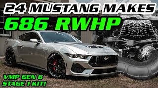 24 Mustang GT Makes 686 RWHP with VMP Gen 6 Stage 1 Supercharger Kit