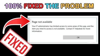 Fix Defender - Page Not Available Your IT Administrator has Limited Access to Some Areas of this App