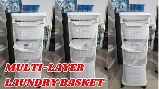 🇵🇭AESTHETIC MULTI-LAYER LAUNDRY BASKET NA NABILI KO SA TIKTOK|Lucy Pagalan