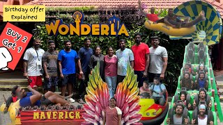 Wonderla theme park kochin 2024 b day offers explained | water rides | rain dance #2024