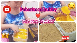 Making mango float naka live po tayo ang mangga daw nilutaw paborito ni Ahmet #mangofloat