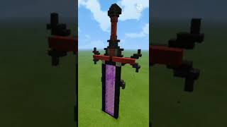 I BUILT SOMETHING EPIC IN MINECRAFT || CREATIVE DESIGN FOR PORTAL || SWORD NETHER PORTAL #shorts #