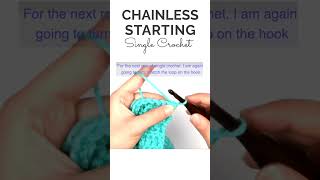 No more turning chain! Use the Chainless Starting Single Crochet instead #crochet #crochettutorial