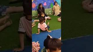 Day 1 Yoga session #ytshorts #preschoolactivities #kindergarten