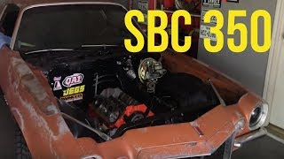 1971 Camaro Build - SBC 350 Engine Installed