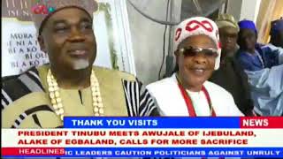 Visit of President Bola Tinubu to Awujale & Alake in Ogun State