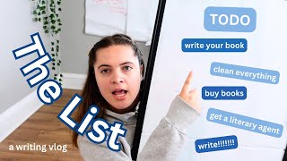 productive writing vlog | cleaning, book haul, writing and todo lists