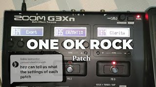 Zoom G3Xn patch - One Ok Rock (Wherever You Are)