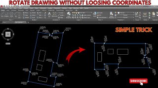 Survey Drawing Rotation without Loosing Coordinates | UCS Command in AutoCAD