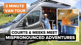 3 Minute Van Tour | ULTIMATE Off Grid Transit | Recirculating Shower | Induction Hob | Murphy Bed