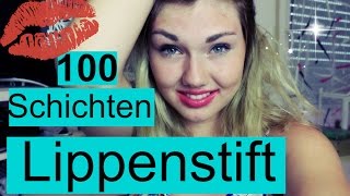 100 SCHICHTEN LIPPENSTIFT? - Challenge ABGEBROCHEN