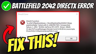 How to Fix Battlefield 2042 DirectX Error