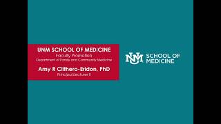 UNM Health Sciences Faculty Promotion & Tenure Ceremony