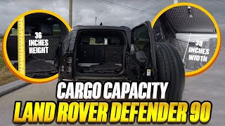 2020 - 2023 Land Rover Defender 90 - True Cargo Capacity Given In Inches