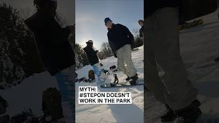 Step On snowboard bindings in the park #StepOnMythBusters #snowboard #Burton