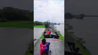 Train passed beautiful haor/lake in Purvodola || #track #Bangladesh  #railway #travel #smooth