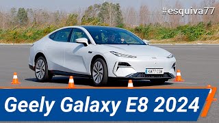 Geely Galaxy E8 2024 - Maniobra de esquiva (moose test) y eslalon | km77.com