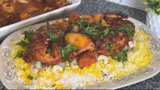 Cooking an Amazing Arabian Chicken and Rice Recipe | Chicken and Rice | Chicken | Roasted Chicken