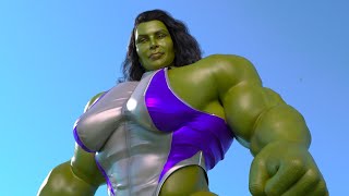 She Hulk Transformation On The Beach