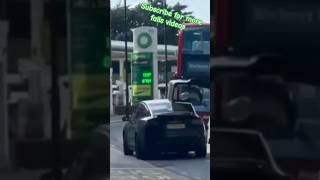 TESLA MODEL X CRASHES INTO  BUS🥶 #fails #tesla #funny #viral #crash #trending #trendingshorts