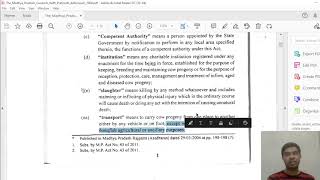 The Madhya Pradesh Govansh Vadh Pratisedh Adhiniyam 2004 upto Sec 10