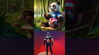 SUPERHEROS PANDA🐼ALL CHARACTERS (MARVEL AND DC)IN 2024 #captainamerica#ytshorts#shorts