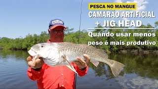 Quando menos é mais: pescaria com camarão e jig head