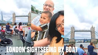 LONDON SIGHTSEEING BY BOAT | LONDON RIVER CRUISE |LONDON BOAT TOUR | 2021| GRACE CHOLEWINSKI FAM❤️