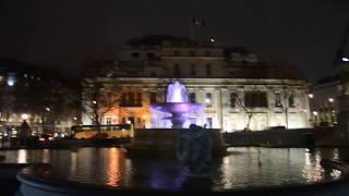 London - Trafalgar Square at evening