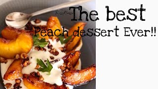 The Easiest,Yummiest peach dessert ever!!! 🍑🍑