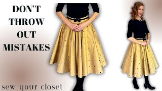 Sewing Mistakes 🧵 Sewing Fixes 🧵 Circle Skirts