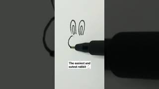 Draw the easiest and cutest rabbit 🐇