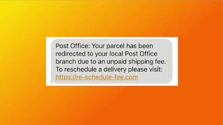 SCAM ALERT: Post Office Unpaid Shipping Fee Text Scam