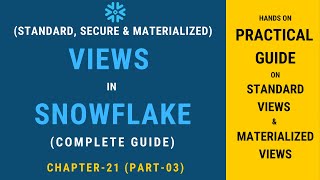 What are views in Snowflake  | Chapter-21.3 | Snowflake Hands-on Tutorial