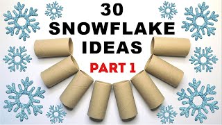 Fantastic Snowflake DIY Ideas Part1 ❄️ Easy Christmas Crafts 💙 Handmade Decor from Paper Rolls