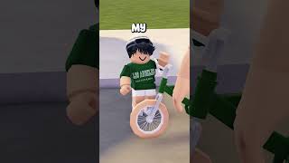 ❤️ School Love | My Son Learns How To Ride A Bike | 🏡 Roblox Story #roblox #gaystory