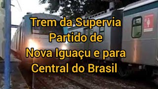 Trem da supervia Alstom série 4000 saindo da Estação de Nova Iguaçu no sentido Japeri