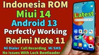 Redmi Note 11 Indonesia Rom Miui 14 Android 13 Perfectly Working Mi Dialer Call Recording