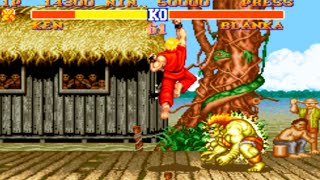 Street Fighter II:The World Warrior in slow motion(Ken Hardest Fight) Android super Nintendo ✅